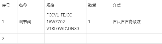 發電廠脫硫系統調節閥技術規范（電站閥）